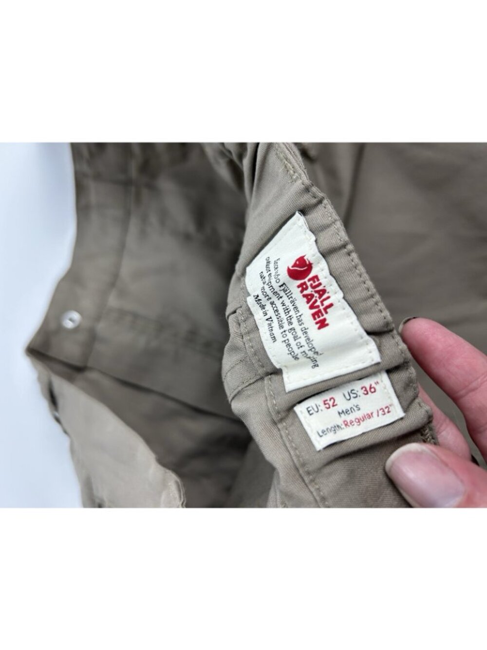 Fjallraven Men's Vardag Trouser 36" Suede Brown NEW 32 Inseam - Picture 8 of 12